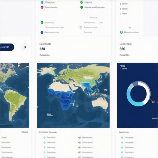 Screenshot of Maps Growth Software analytics dashboard with local SEO metrics