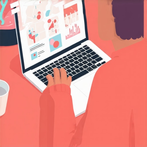 Analyzing Local SEO Tools Person working on local SEO analytics with maps and data charts