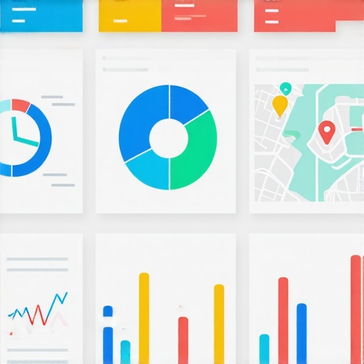 A detailed dashboard displaying local SEO analytics with growth graphs and maps.