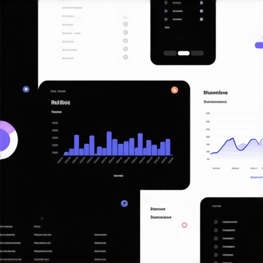 Local SEO Automation Dashboard A computer monitor displaying an interface with tools for automating local SEO tasks and tracking rankings.