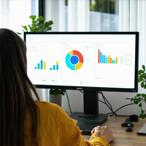 Person analyzing maps growth data on a digital dashboard.