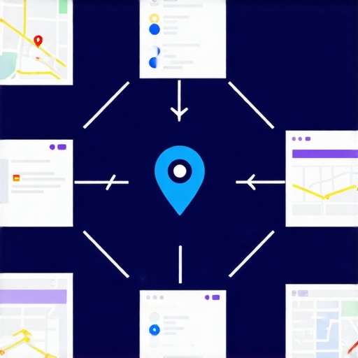 Flowchart illustrating the process of automating local SEO tasks using maps growth software, Google tools, and content updates.