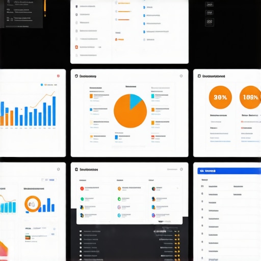 Efficient Local SEO Automation Workspace A modern desk setup with monitors displaying SEO analytics and automation dashboards.
