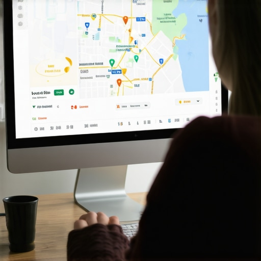 Person reviewing local SEO analytics on a computer