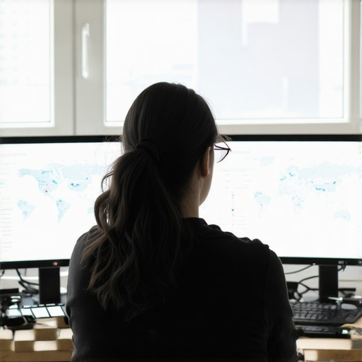 Person managing multiple maps and SEO dashboards for local business optimization.