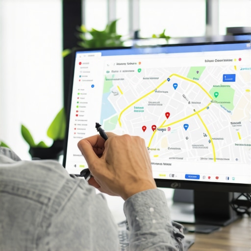 Business owner modifying Google Map radius settings to include neighboring areas.