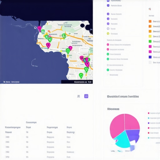 Screenshot of maps growth software highlighting analytics and alert features